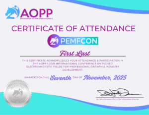 certificate of attendance PC25
